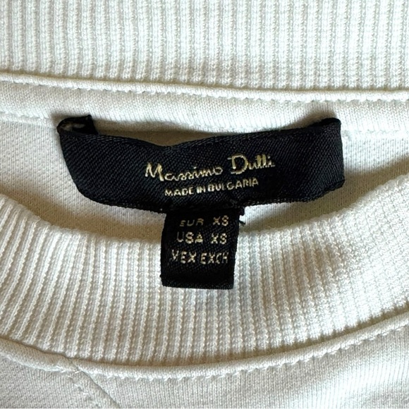 Massimo Dutti Women’s Cream Elevated Luxury Crew Neck Sweatshirt Size XS - Picture 2 of 6